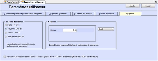Options Defaults-Fr